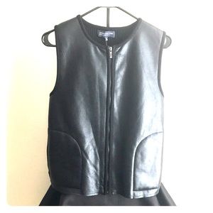 NWT Faux Leather Sweater Vest